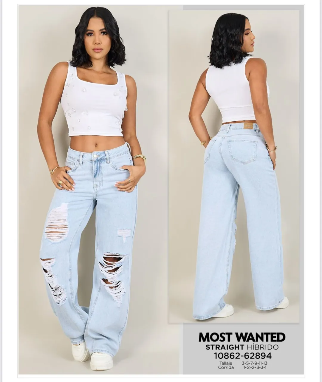 MOST WANTED - REF 62894 BOTA RECTA HIBRIDO TONO HIELO DESTROYER 