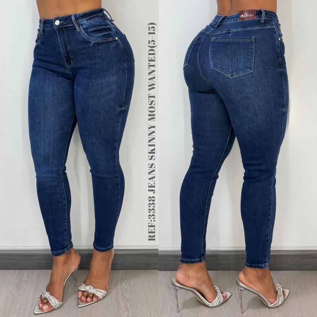 MOST WANTED - REF 63338 SKINNY ELASTICO BORDADOS EN LAS PRESILLAS CON EFECTO PUSH UP Y HERRAJES DORADOS  - 15