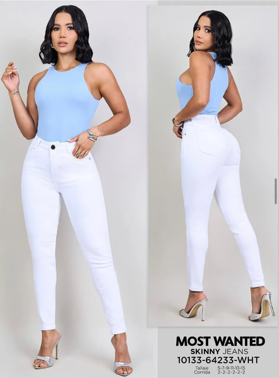 MOST WANTED - REF 64233 SKINNY CLASICO BLANCO CON RELACE DE GLUTEOS  - 9