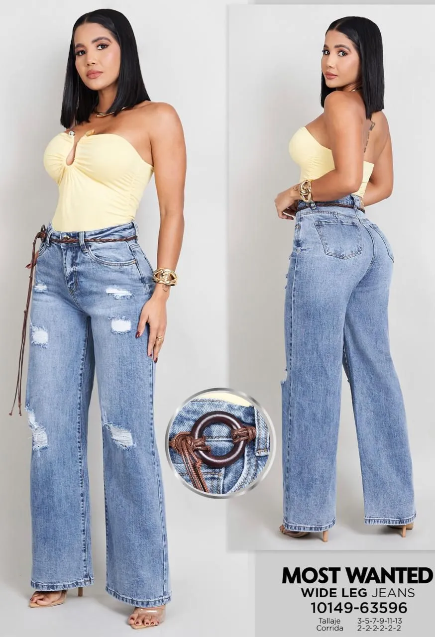 REF 63596 WIDE LEG HIBRIDO, INCLUYE CINTURILLA ,TONO MEDIO ,EFECTO PUS HP