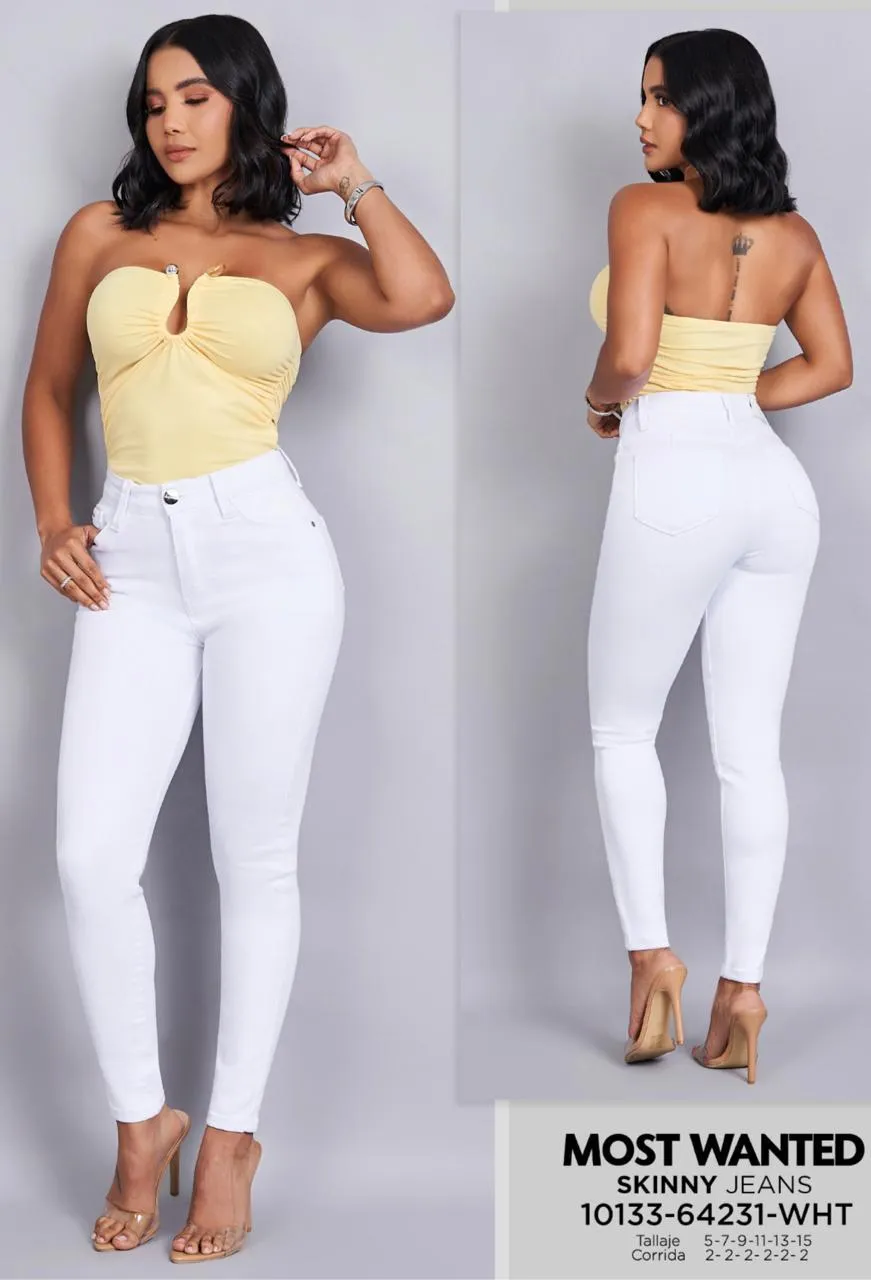 MOST WANTED - REF 64231 SKINNY CON REALCE DE GLUTEOS BLANCO CLASICO  - 11