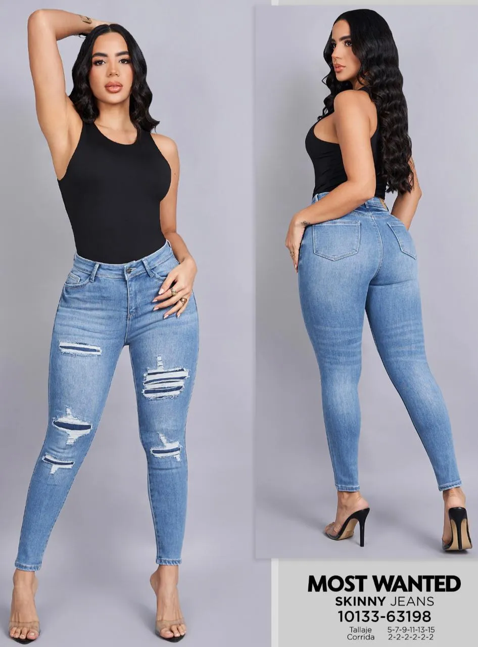 MOST WANTED - REF 63198 Skinny elástico! Destroyer no deja ver  la piel , efecto push up - 13