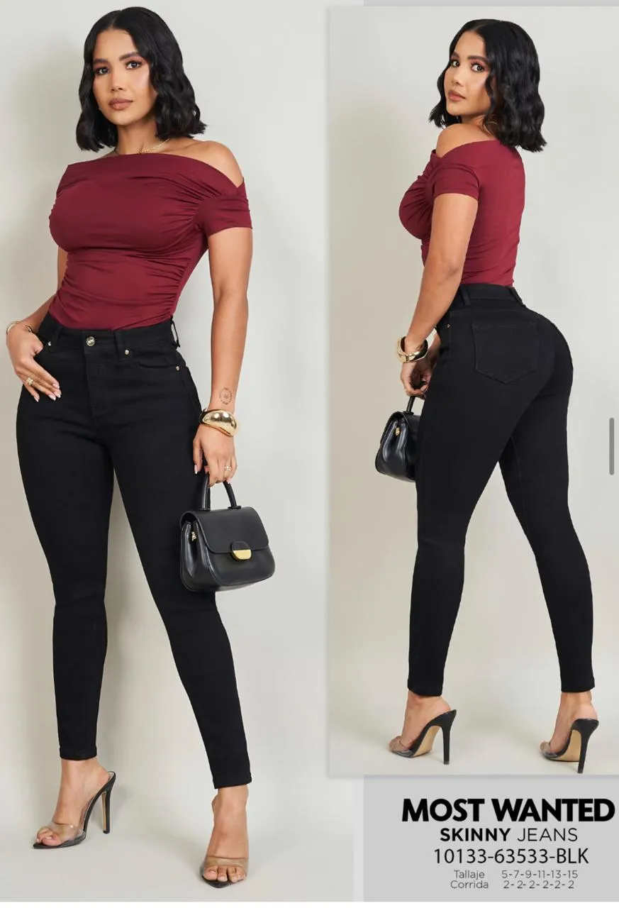 MOST WANTED - REF 63533 SKINNY CLASICO TONO NEGRO REALCE DE GLUTEOS  - 9