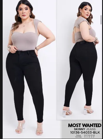 REF 54033 SKINNY STRECH TALLA EXTRA NEGRO 