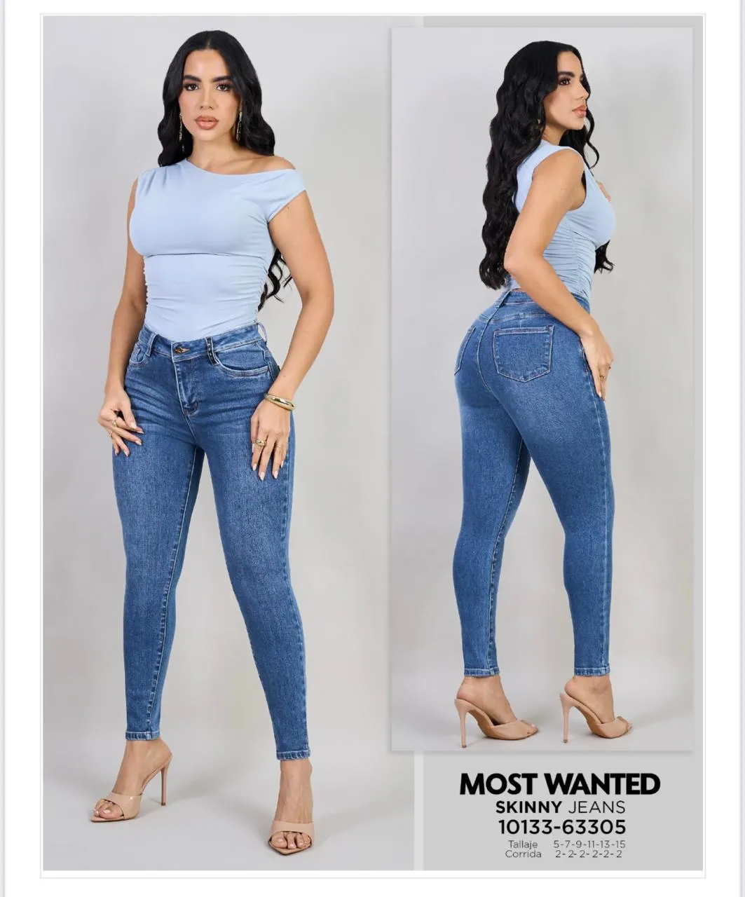 MOST WANTED - REF 63305 SKINNY STRECH CLASICO TONO MEDIO CON REALCE DE GLUTEOS  - 15