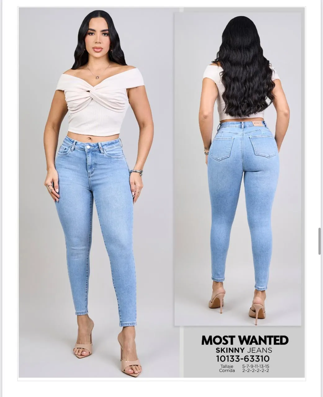 MOST WANTED - REF 63310 SKINNY STRECH CLASICO TONO MEDIO CON REALCE DE GLUTEOS  - 15