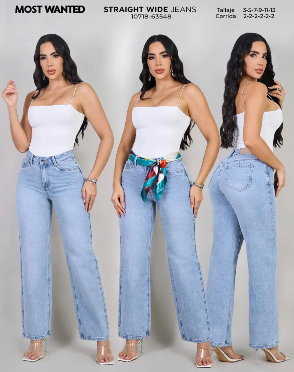 MOST WANTED - REF 63548 STRAIGHT WIDE CON ACCESORIO PAÑOLETA DIVINA Y REALCE DE GLUTEOS  - 9