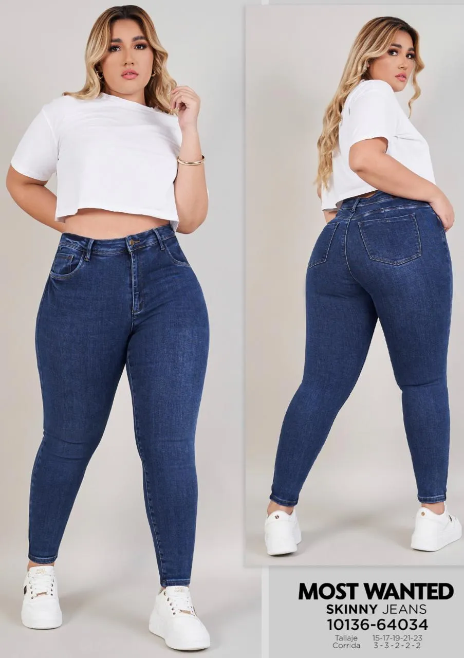 MOST WANTED - REF 64034 SKINNY CLASICO SIZE CURVY CON REALCE DE GLUTEOS  - 21