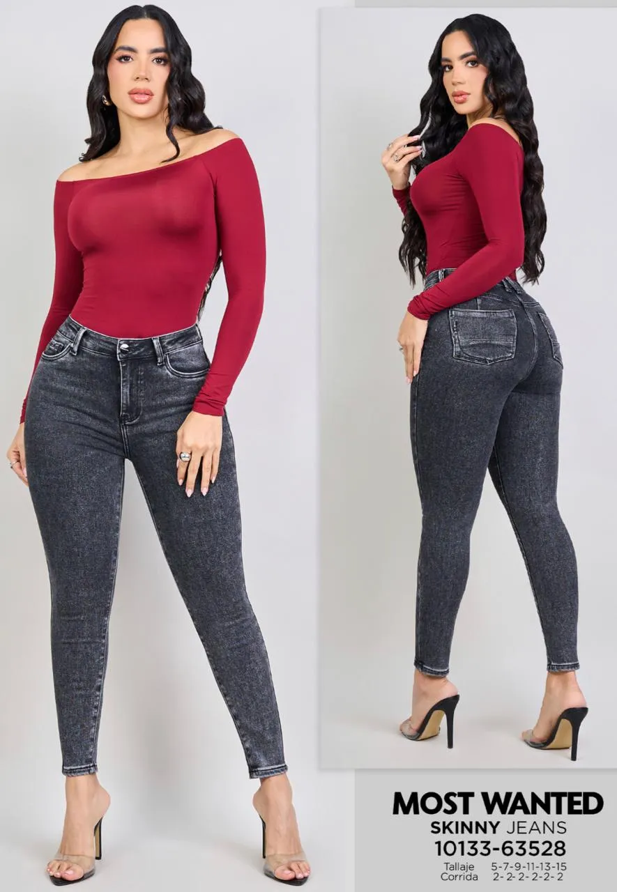 MOST WANTED - REF 63528 SKINNY CLASICO GRIS CON REALCE DE GLUTEOS  - 7