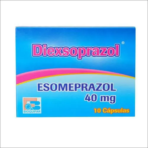 Esomeprazol 40mg Diexsoprazol caja x 10 Bioquifar - lote.701526 F.f 2-26 f.v .2-28