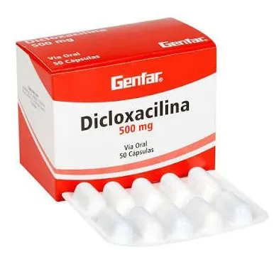 Dicloxacilina 500mg Genfar Blíster x 10 capdulas