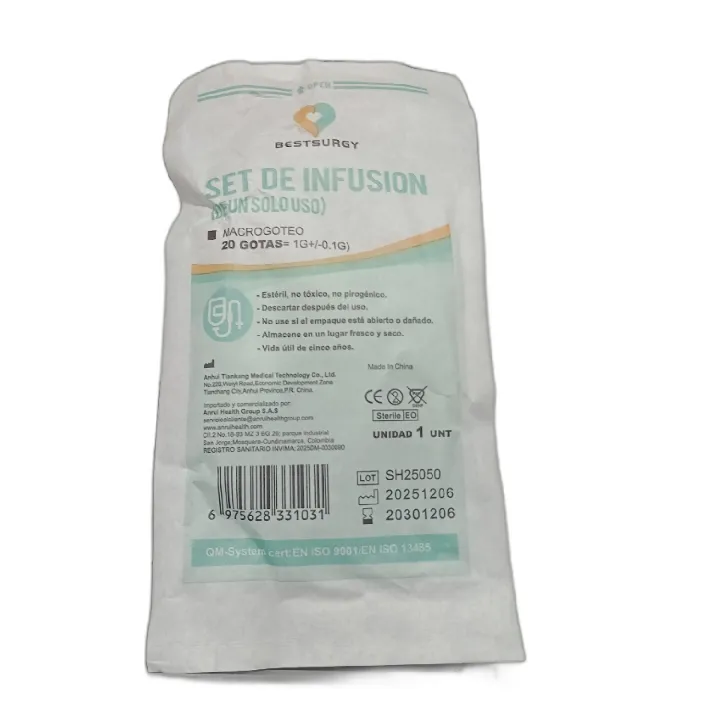 Equipo Macrogoteo set de infusion Bestsurgy