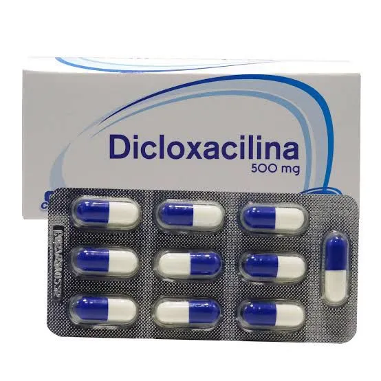 Dicloxacilina 500mg blister x 10 caps. coaspharma caja x 5 blister