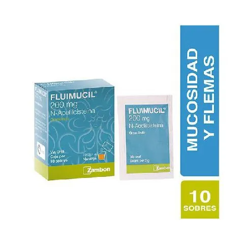 Fluimucil 200mg caja x 10 sobres