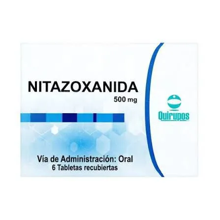 Nitazoxanida 500mg Caja x 6 Tabletas Quirupos