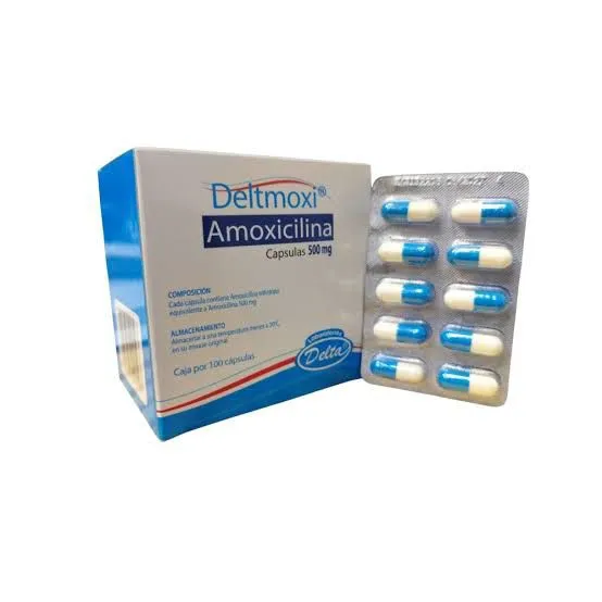 Amoxicilina deltmoxi 500mg Blister x 10 capsulas