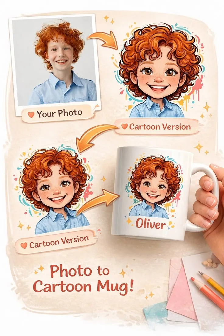 MUG CON CARICATURA PERSONALIZADO