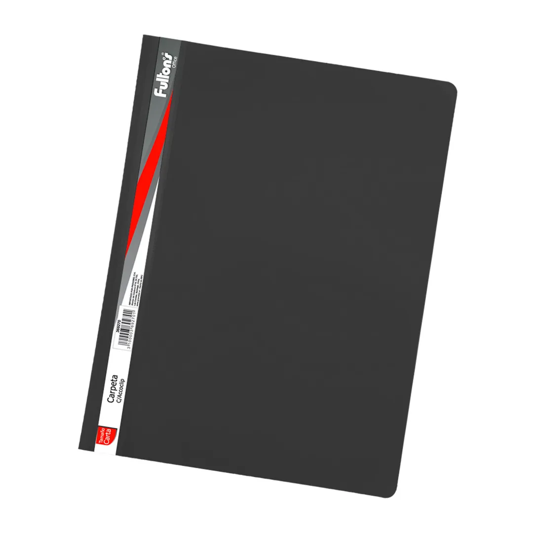 Jamila - ZZZ CARPETA FASTENER CARTA NEGRO