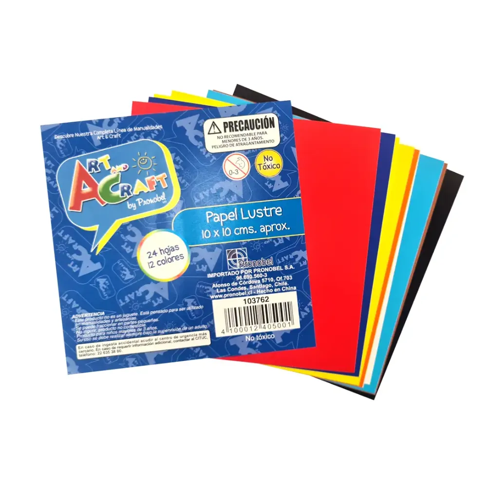 Ecocraft - ZZZ Papel lustre 10x10 fajo 24hj art&craft