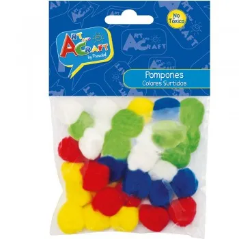 Jamila - ZZZ POMPONES COLORES SURTIDOS 25MM 36 UNIDADES ART&CRAFT