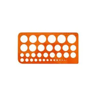 Ecocraft - ZZZ Regla plantilla circulos t. 25cm