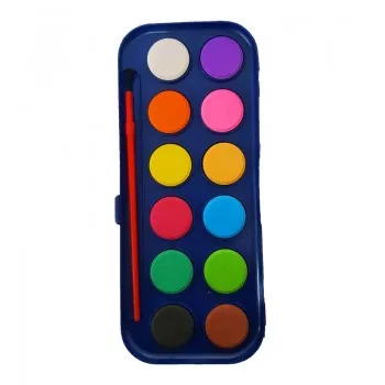 Jamila - ZZZZZ ACUARELA 12 COLORES CON PINCEL ART&CRAFT