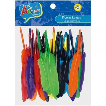 Jamila - ZZZ PLUMAS LARGAS 10-15 CMS 50 UNIDADES ART & CRAFT