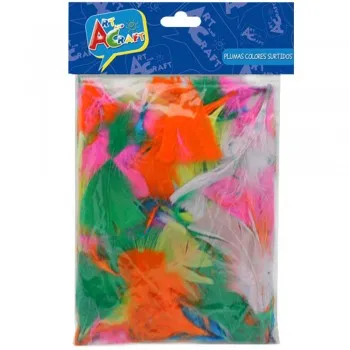 Jamila - ZZZ PLUMAS COLORES SURTIDOS 14 GRAMOS ART&CRAFT