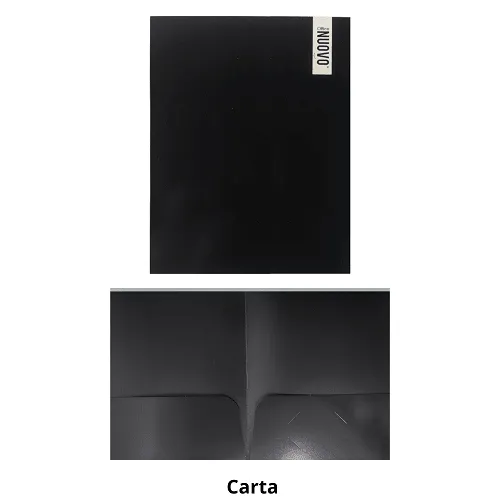Ecocraft - ZZZ Carpeta carta 2 bolsillos negros