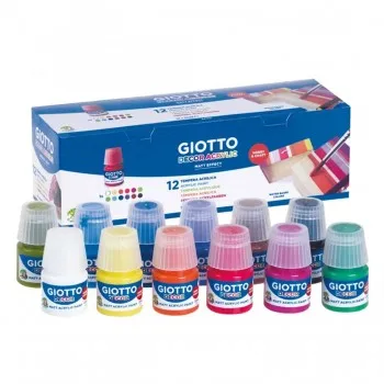 Jamila - ZZZZZ TEMPERA ACRILICA 12 COLORES DECO GIOTTO