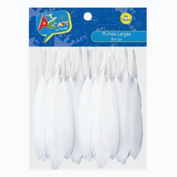 Jamila - ZZZ PLUMAS BLANCAS 10 A 15CM 50 PIEZAS ART&CRAFT
