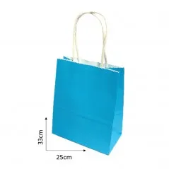 Bolsa Kraft 26X33 Celeste