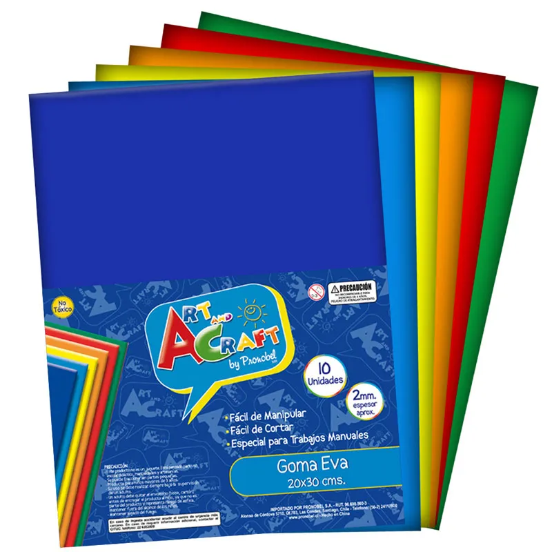 Jamila - Z Goma Eva Hoja Surtido Lisa 10 Colores