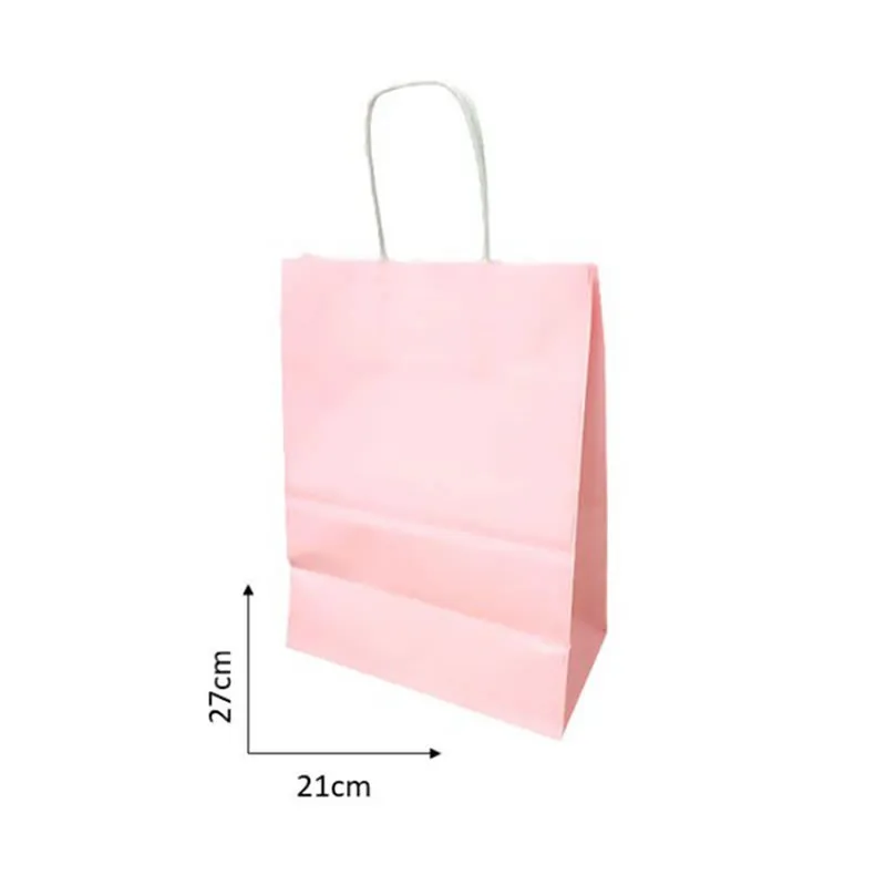 Bolsa Kraft 21x27 Rosado Claro