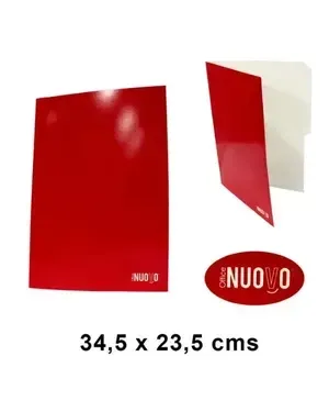 Ecocraft - ZZ Carpeta Carton Simple Rojo