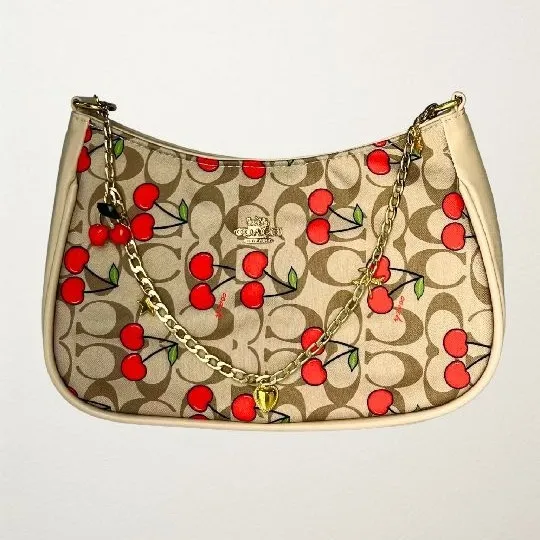 BOLSO COACH MEDIA LUNA CEREZAS