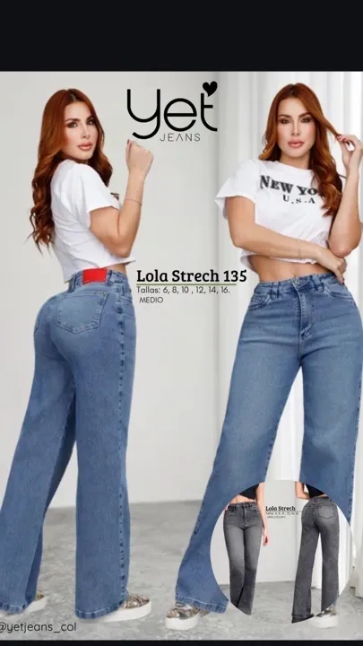 pantalón jet azul y gris