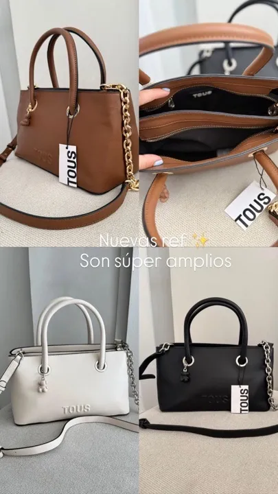 tous grande tipo cartera miel-blanco-negro