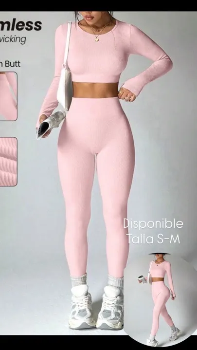 licra y blusa rosa bebé talla xs-s-m