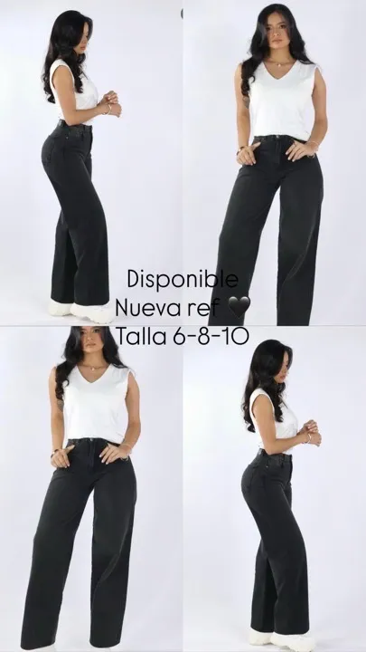 Wide leg gris oscuro esfumado ref 2610 talla 6-8-10