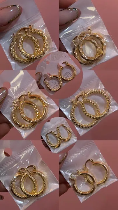 candongas pequeñas en rodio