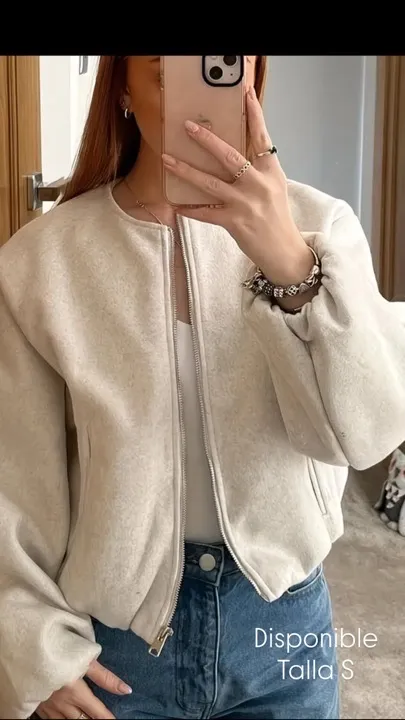 chaqueta pana beige talla S
