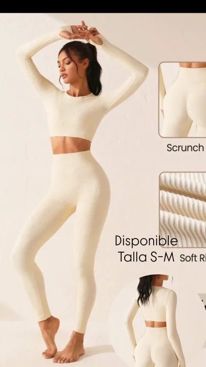 conjunto deportivo rib beige talla S-M