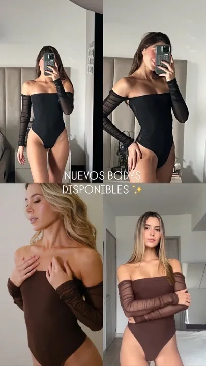 body en Tull Luna negro y chocolate talla S-M