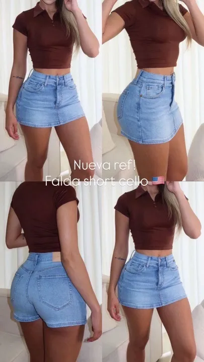 falda short azul 306LT