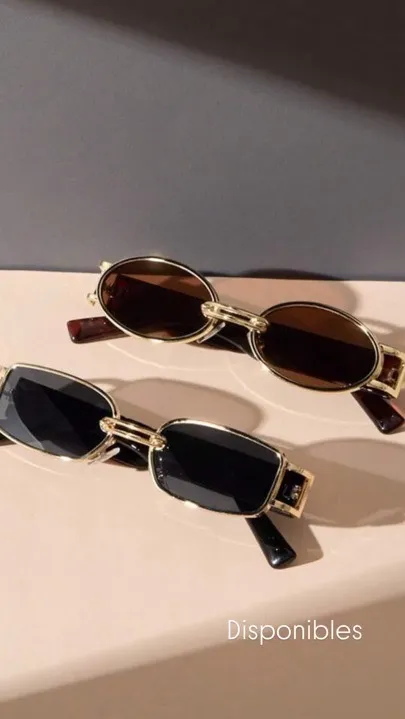 gafas de moda con marco de cobre ovalado