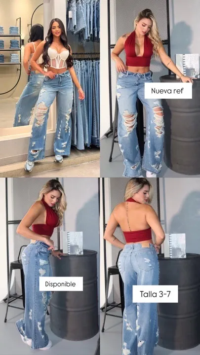Jean cello Wide leg rotos ref 757LTD talla 3-7