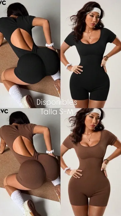 mono corto rib sin espalda talla s-m