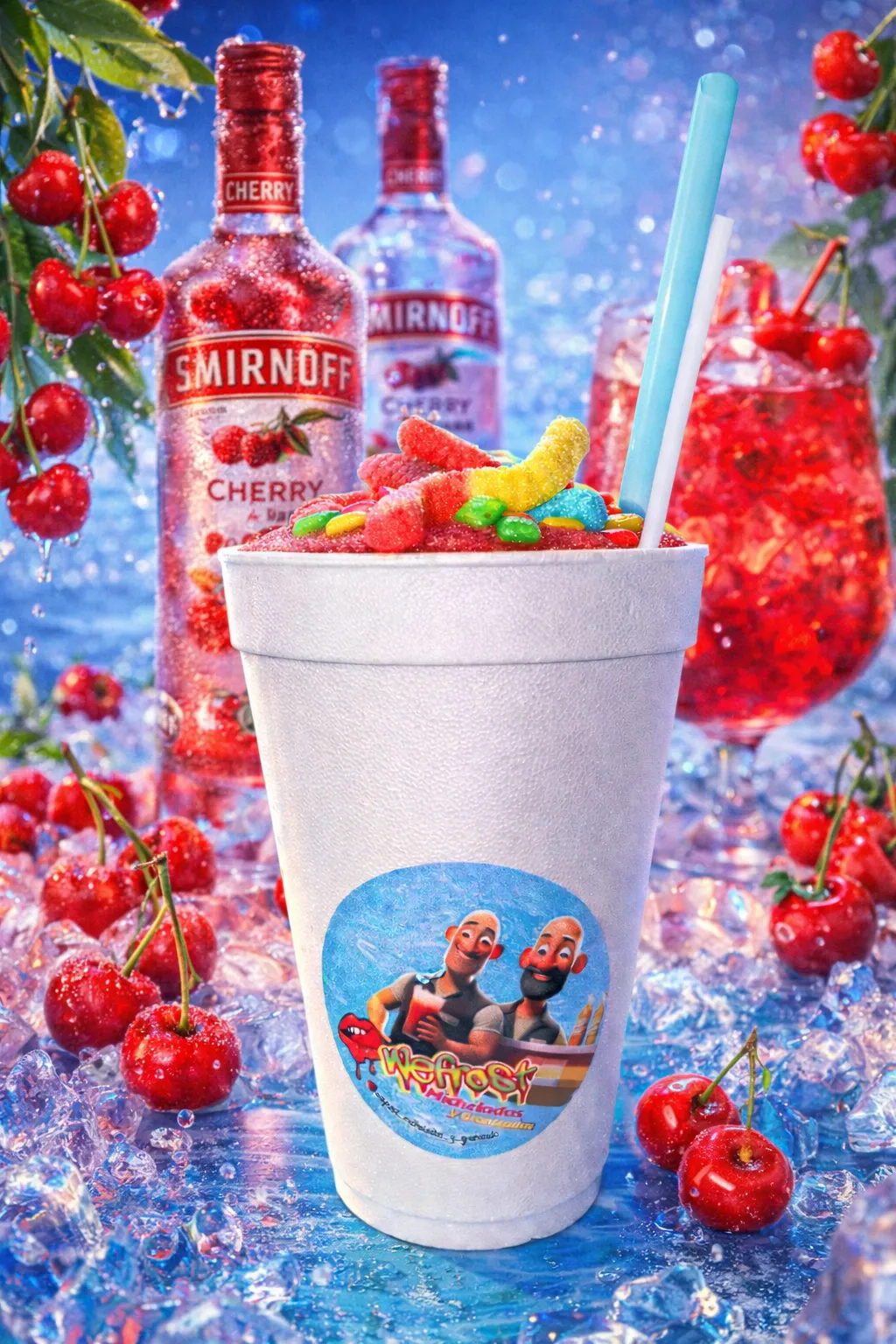 GRANIZADO CEREZA VODKA 16OZ 