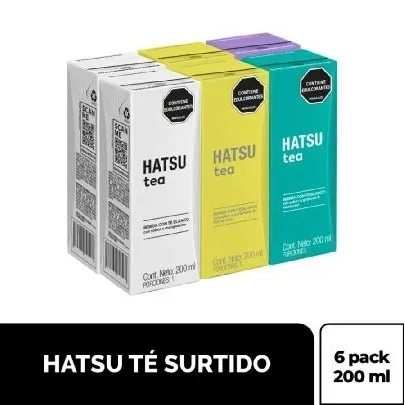 TEA HATSU SURTIDO 200ML X 6 UND